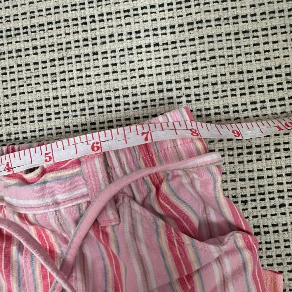 Y2K Baby Girls OshKosh Pin Stripe Floral Embroidered Pants
